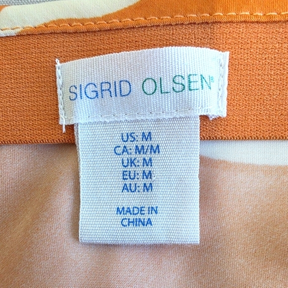 Sigrid Olsen Colorful Floral Midi Skirt Size Medium - Picture 3 of 6